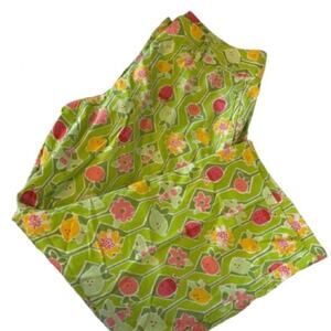 Ladies Lilly Pulitzer Green Floral Ladybug Pants Sz 8